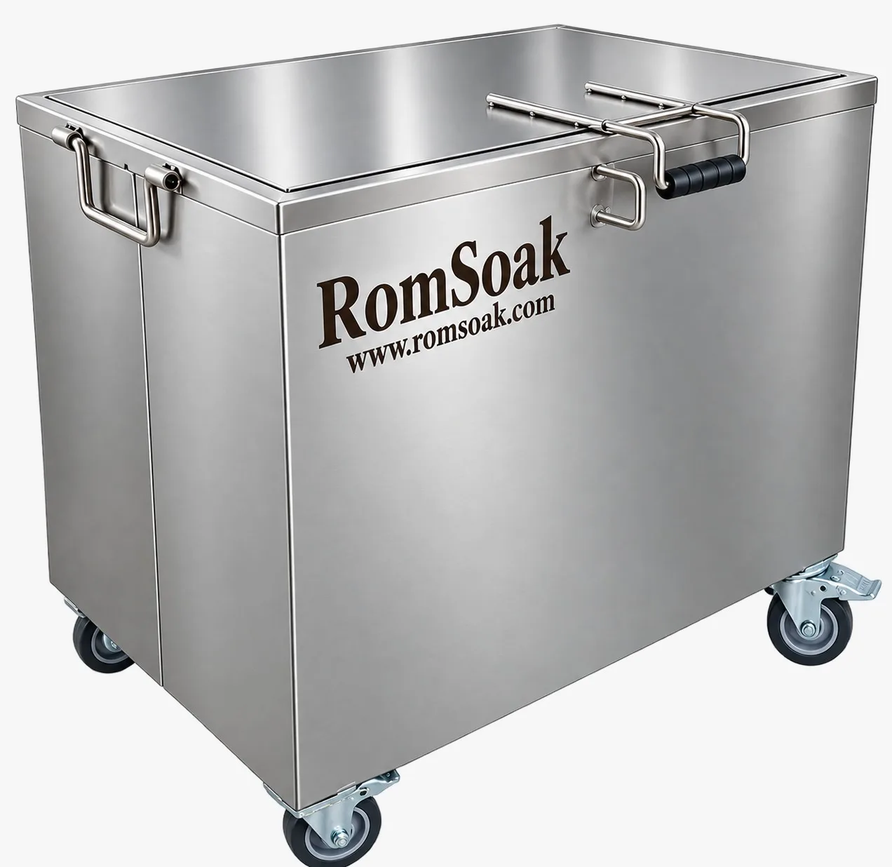 Rezervor Romsoak 210L cu dimensiuni — lungime 95 cm, lățime 62 cm, înălțime 80 cm